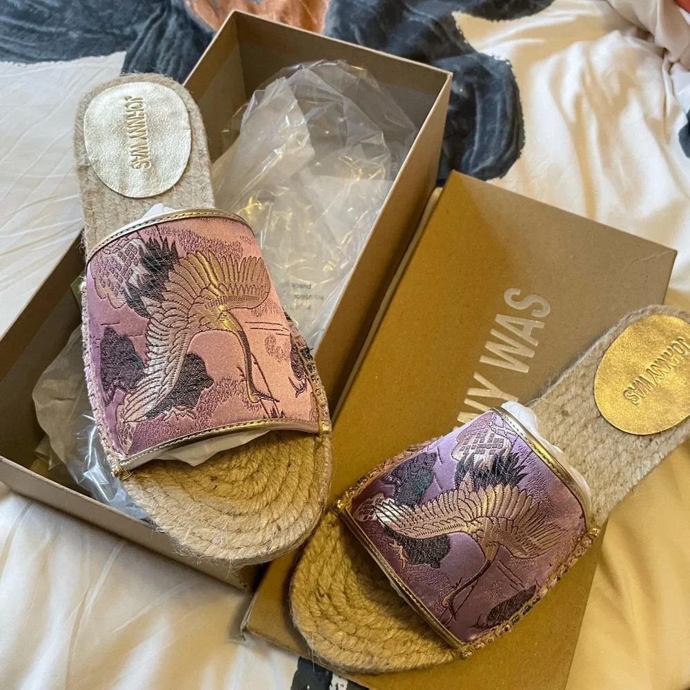 NIB Johnny Was Crane Espadrilles Sandals